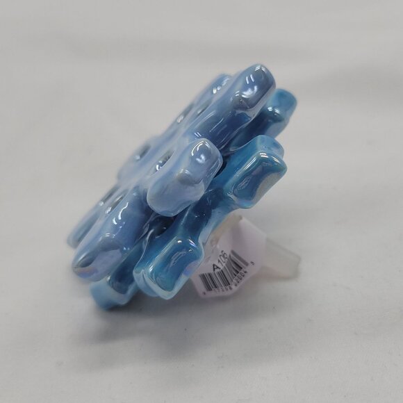 Nora Fleming "No Two Alike!" Mini Snowflake A106 Decoration Blue Ceramic Accent - Picture 9 of 9